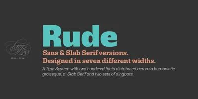 Rude ExtraCondensed Font