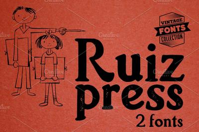 Ruiz - 2 vintage fonts Free Download