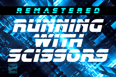 RunningWithScissors sci-fi logo font Free Download