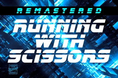RunningWithScissors sci-fi logo font