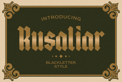 Rusaliar Blackletter Font