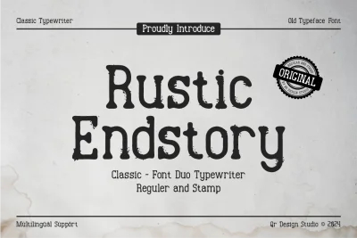 Rustic Endstory - Typewriter Font Duo