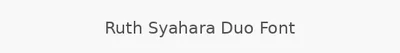 Ruth Syahara Duo Font