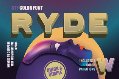 Ryde - sans serif color font Free Download