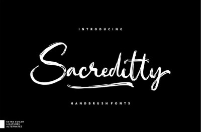 Sacreditty Handbrush Fonts