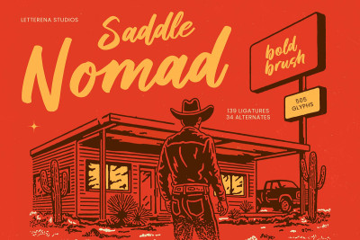 Saddle Nomad Bold Brush Font