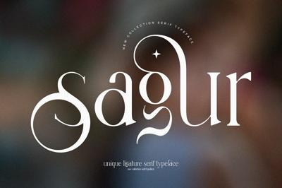 sagur unique ligature serif typeface Free Download