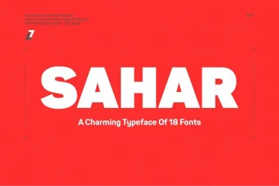 Sahar - 18 Fonts Typeface