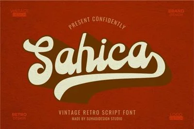Sahica Branding Retro Groovy Font
