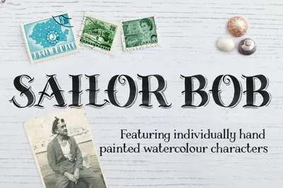 Sailor Bob Watercolour Display Font Free Download