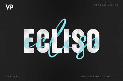 SALE! Ecliso - Sans and Script fonts Free Download