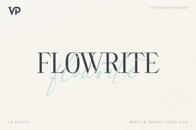 SALE! Flowrite - modern font duo Free Download