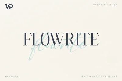 SALE! Flowrite - modern font duo