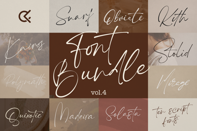 SALE! Font Bundle vol.4 - 10 scripts Free Download