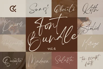 SALE! Font Bundle vol.4 - 10 scripts