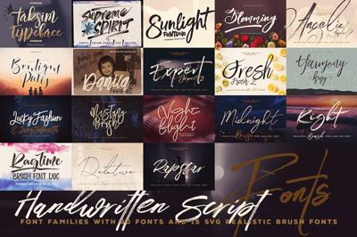 SALE Handwritten Script Fonts Free Download