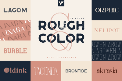 SALE! Rough & Color font collection Free Download