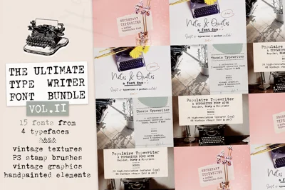 SALE! Typewriter Font Bundle Vol. 2