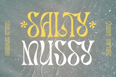 Salty Mussy - Quirky Twisted Display Font