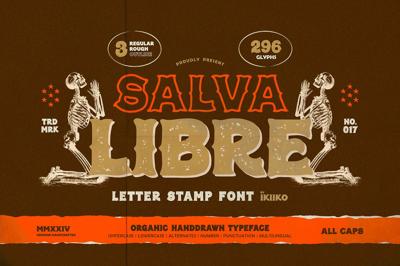 Salva Libre - Letter Stamp Font Free Download