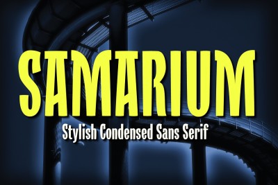 Samarium: A Bold Condensed Font