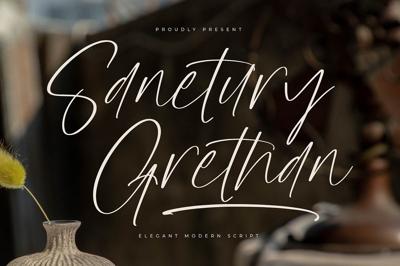 Sanetury Grethan Elegant Script Free Download