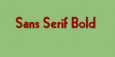 Sans Serif Bold Font