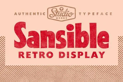 Sansible | Retro Display Font