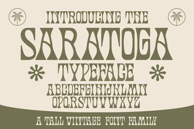 Saratoga Typeface | Groovy Font Free Download