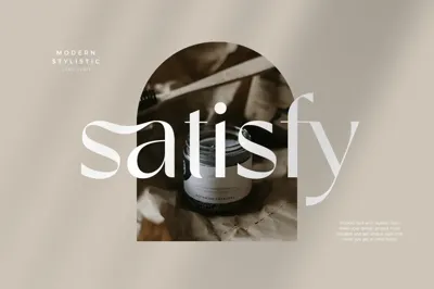 satisfy modern stylistic sans serif Free Download