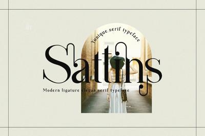 Sattins Ligature Serif Typeface Free Download