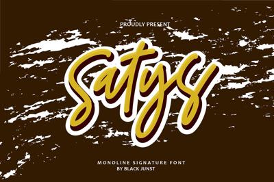 Satys - Monoline FONT Free Download