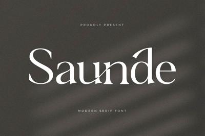 Saunde Modern Serif Font Free Download