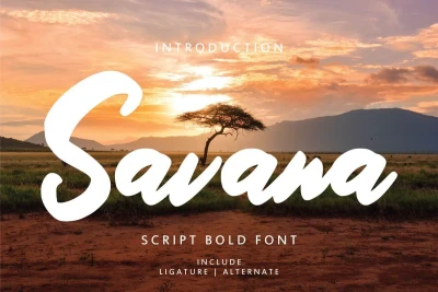 Savana Script Bold Font