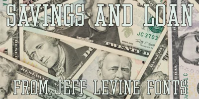 Savings And Loan JNL Font