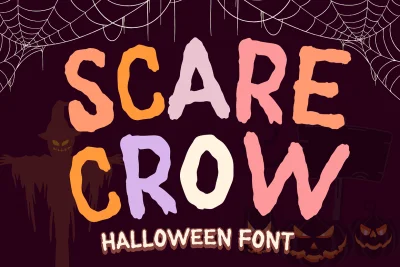 Scarecrow is a Halloween Font