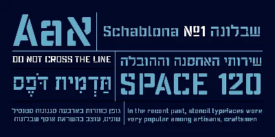 Schablona Font