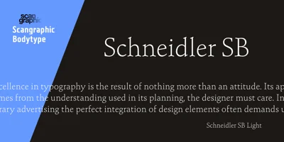 Schneidler SB Font