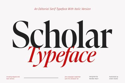 Scholar Serif Typeface Free Download