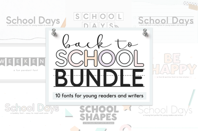 School Font Bundle | 10 Fonts Free Download