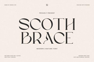 Scoth Brace Modern Ligature Font Free Download