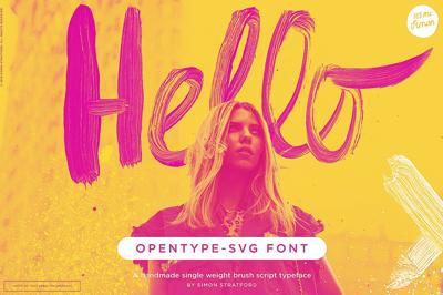 Script font Hello Monday SVG Free Download