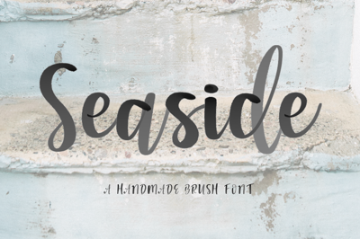 Seaside Font + Watercolor SVG Free Download