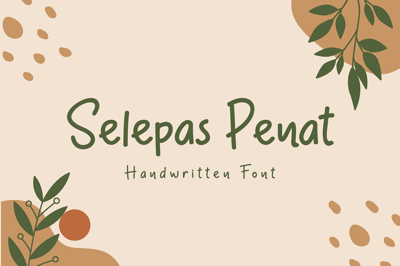 Selepas Penat | Handwritten Font Free Download