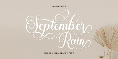 September Rain Script Font