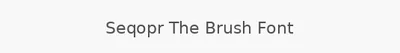 Seqopr The Brush Font