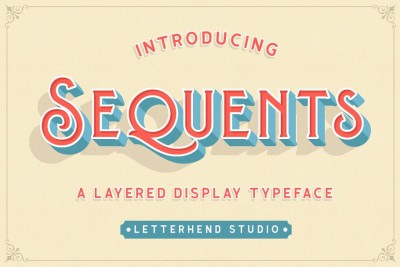 Sequents - Layered Font (+ORNAMENT)