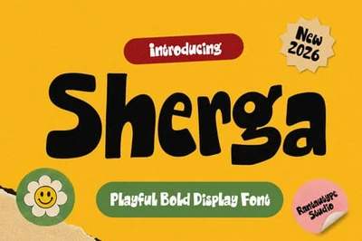 Sherga – Bold Playful Font
