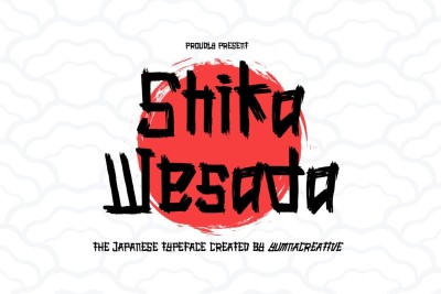 Shika Wesada - Japanese Brush Font