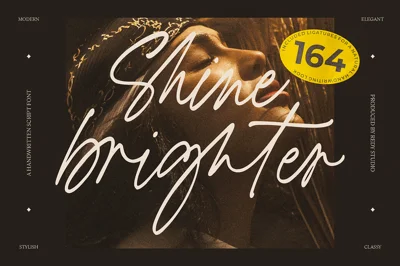 Shine brighter – Handwritten font